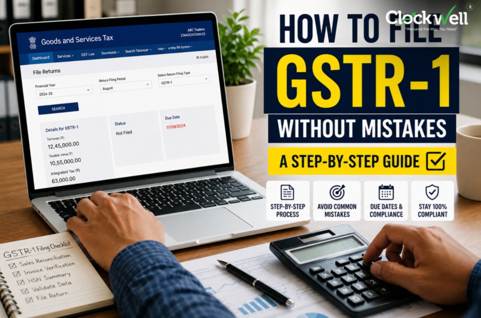 Gst Filing Example How to File GSTR-1 Without Mistakes: A Step-by-Step Guide - Clockwell Blog